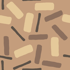 Geometric seamless abstract vector pattern with repeating rectangles and squares. Colourful composition style design for print, backdrop, background, textile, fabric products, wrapping and wall paper.