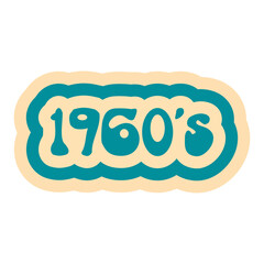 1960's typography sticker