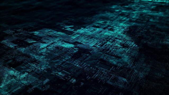 Abstract digital background. Data flow information. Concept of digital communication. Big data visualization. 3D rendering. 4k animation.