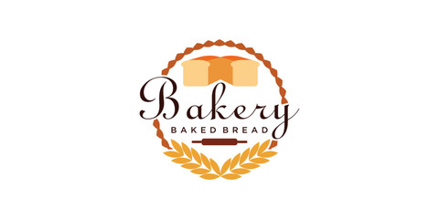 bakery logo template with creative concept
