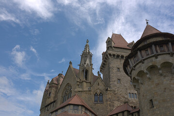 Fototapeta premium Medieval castle with sky background
