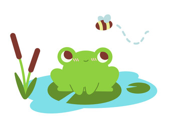 Cute little frog illustration 
