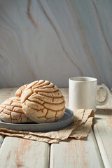 Mexican sweet bread called concha, bakery from mexico