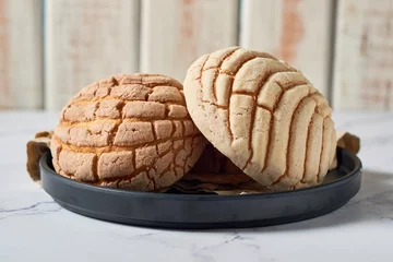 Photo sur Aluminium Boulangerie Conchas Mexican sweet bread traditional bakery from Mexico