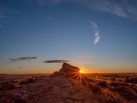 Sunset at Ashover Rock