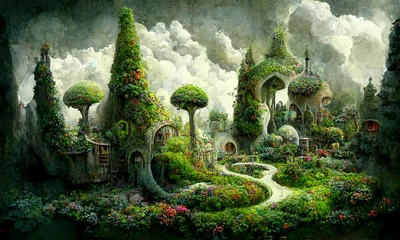 fantasy dream  world,  fairytale background, digital art © Coka