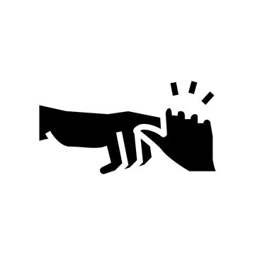 palmar grasp reflex glyph icon vector. palmar grasp reflex sign. isolated symbol illustration