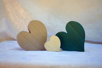Holz, Herzen 3er