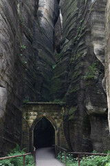 Naklejka premium Entrance to the system of caves