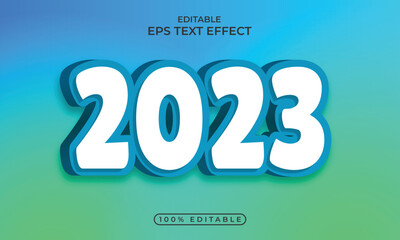 Colorful 2023 editable text effect concept, welcome 2023. vector illustration,welcome 2023 3d page curl style background	
