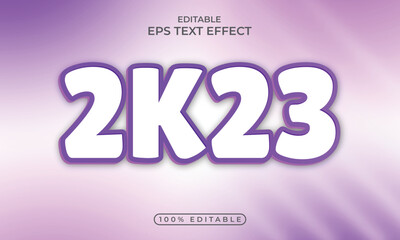 Colorful 2023 editable text effect concept, welcome 2023. vector illustration,welcome 2023 3d page curl style background	
