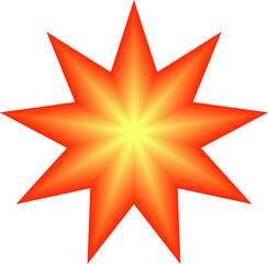 Star button festival badge label sticker price sale promotion advertising illustration png