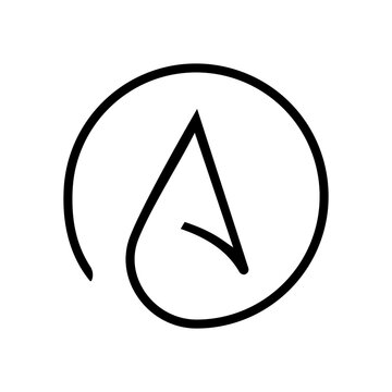 atheism agnosticism glyph icon vector. atheism agnosticism sign. isolated symbol illustration