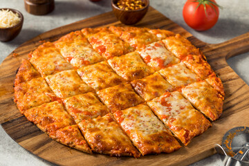 Homemade Tavern Style Cut Cheese PIzza
