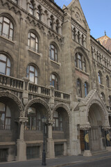 Fototapeta na wymiar Library exterior gothic architecture