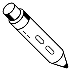 Writing tool, line icon of a pencil