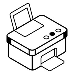 Printer isometric vector icon in editable format