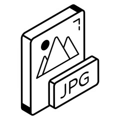 A file type line icon download 