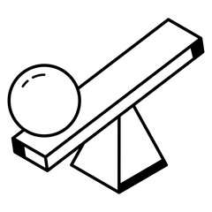 Naklejka premium An imbalance icon in line design 