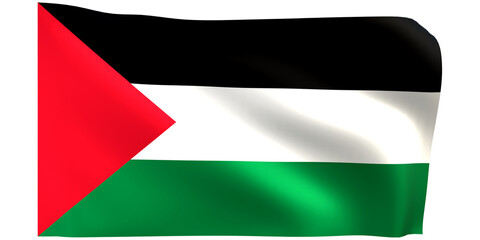 Palestine flag 3d render.