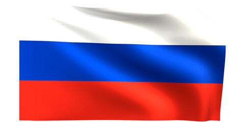 Fototapeta premium Russia flag 3d render.