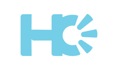 letter ho, hc shout logo vector design symbol illustration sign icon design idea