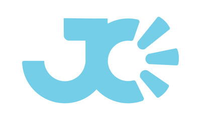 letter JC JO shout logo vector design symbol illustration sign icon design idea