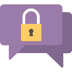 Encrypted Messaging Flat Icon