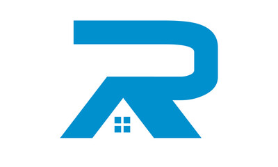 letter R roof real estate construction vector logo symbol illustration sign icon design idea