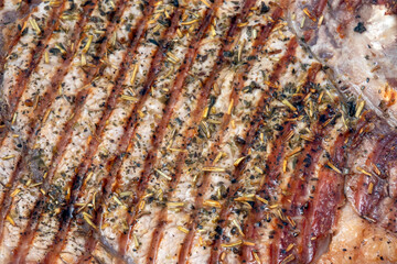 viande de boeuf grillée en gros plan