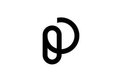 letter P type Character vector logo sign illustration symbol idea