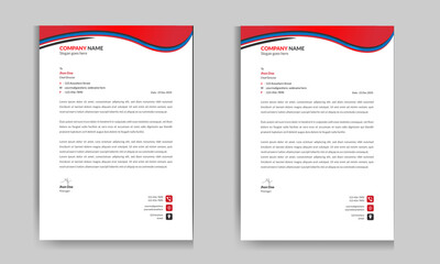 Modern business letterhead design template A4 size