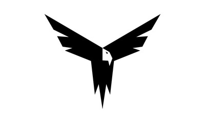silhouette eagle bird logo
