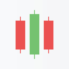 Icon Japanese Candlestick chart trading, Market investment trading, exchange, Used for decorating logos and infographics , financial, cryptocurrency, forex, stock, Vector Illustration.
