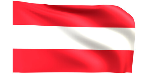 Austria flag 3d render.