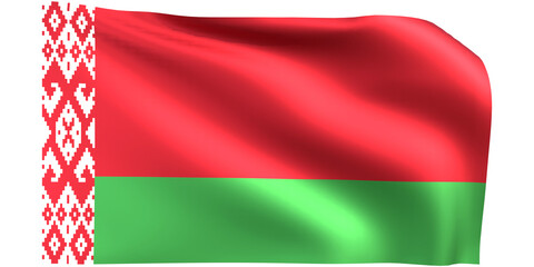 Belarus  flag 3d render.