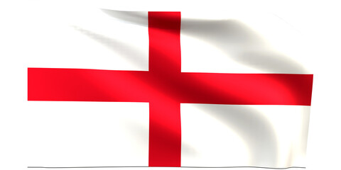  England flag 3d render.