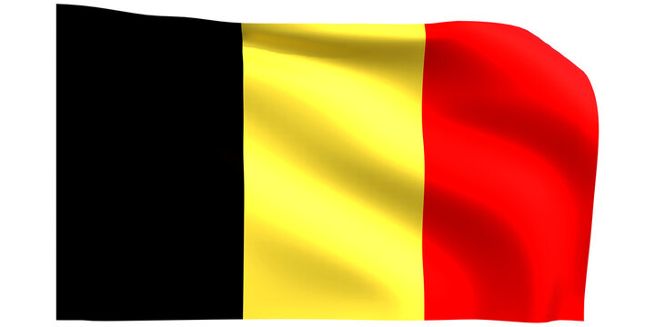 Belgium flag 3d render.