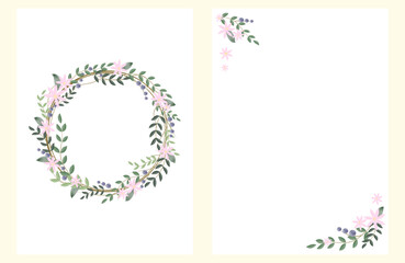 Wedding Invitation watercolor rustic white 