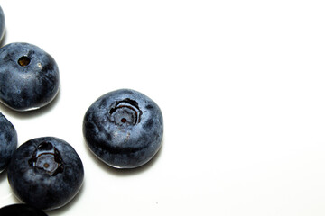 close-up lochina berries, fresh blueberries