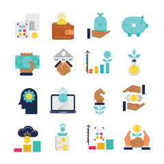 Finance flat icons