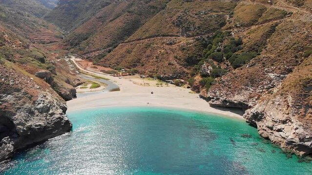 The beach agios dimitrios in Evia, Greece