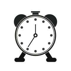 Clock alarm timer wake up grey icon - vector illustration