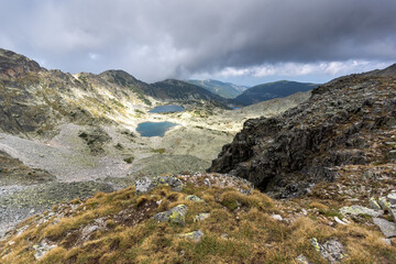 Landscape of Rila mountain near Musala peak, Bulgaria