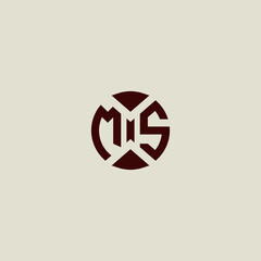 MS circle geometric concept initial design which is good for digital branding or print