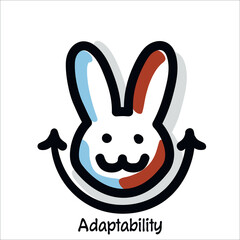 Adaptability scribing, sketchnoting visual note icon. Minimal vector illustration. Editable outline, color, shadows. Infographics doodle symbol
