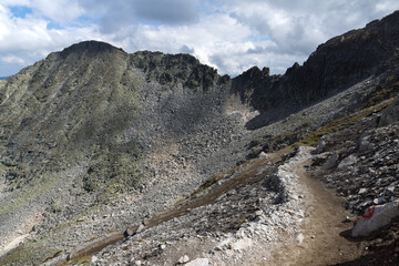 Landscape of Rila mountain near Musala peak, Bulgaria