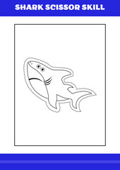 Shark Scissor Skills for Kids. Shark scissor skills for relax and meditation.