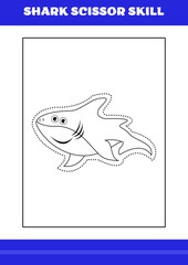 Shark Scissor Skills for Kids. Shark scissor skills for relax and meditation.