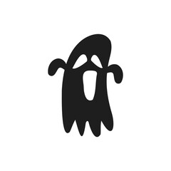 Halloween 2022 - October 31. A traditional holiday, the eve of All Saints Day, All Hallows Eve. Trick or treat. Vector illustration in hand-drawn doodle style. Cute kind ghost.